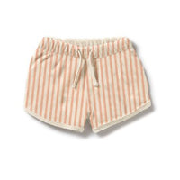 WAVE TERRY STRIPED SHORTS