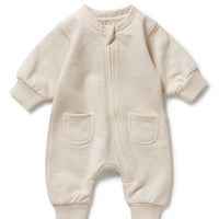 FLEECE ZIP ROMPER