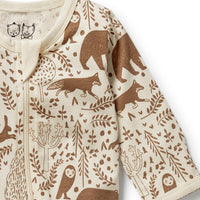 WINTER FOREST ZIP ROMPER