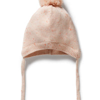 ORGANIC KNIT POM BONNET
