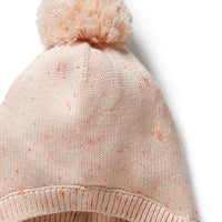 ORGANIC KNIT POM BONNET