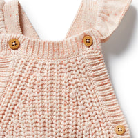ORGANIC KNIT RUFFLE OVERALL
