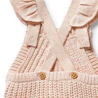 ORGANIC KNIT RUFFLE OVERALL