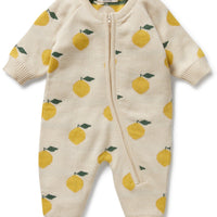LEMONY ORGANIC ZIP ROMPER