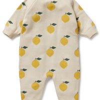 LEMONY ORGANIC ZIP ROMPER