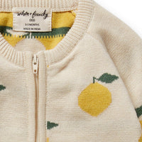 LEMONY ORGANIC ZIP ROMPER