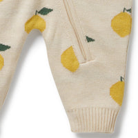 LEMONY ORGANIC ZIP ROMPER