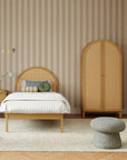 BONDI CANE TWIN BED - HONEY WITH NATURAL CANE