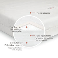 PURE CORE CRIB MATTRESS WITH HYBRID QUILTED WATERPROOF COVER
