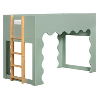 LIDO WAVE CONVERTIBLE BUNK BED - LIGHT SAGE/HONEY