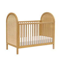 BONDI 3-IN-1 CONVERTIBLE CRIB WITH TODDER CONVERSION KIT - HONEY WITH NATURAL CANE