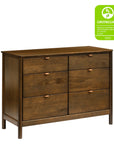 BONDI 6 DRAWER ASSEMBLED DRESSER - NATURAL WALNUT