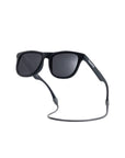 POLARIZED WAYFARER SUNGLASSES - BLACK