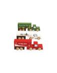 WOODEN TRAILER TRUCK SET
