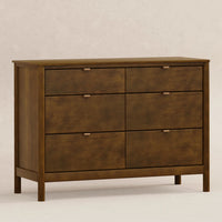 BONDI 6 DRAWER ASSEMBLED DRESSER - NATURAL WALNUT