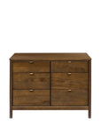BONDI 6 DRAWER ASSEMBLED DRESSER - NATURAL WALNUT