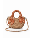 MINI STRAW BAG - HONEY PLAID