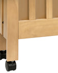 MAKI PORTABLE FOLDING CRIB WITH TODDLER BED CONVERSION KIT - HONEY