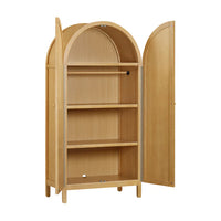 BONDI CANE ASSEMBLED ARMOIRE - HONEY