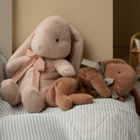 SLEEPING BUNNY PLUSH - SMALL - SOFT BROWN