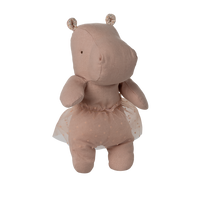 SAFARI FRIENDS - HIPPO WITH SKIRT - SOFT ROSE