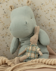 SAFARI FRIENDS - HIPPO - BLUE/GREY - MEDIUM
