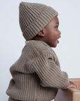 CHUNKY KNIT BEANIE - OLIVE