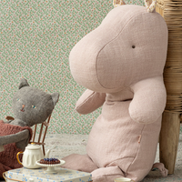 SAFARI FRIENDS - HIPPO - MEDIUM - LIGHT ROSE