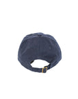 Navy blue baseball cap on a white background