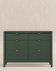 BONDI 6 DRAWER ASSEMBLED DRESSER - FOREST GREEN