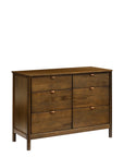 BONDI 6 DRAWER ASSEMBLED DRESSER - NATURAL WALNUT