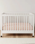 MAKI PORTABLE FOLDING CRIB WITH TODDLER BED CONVERSION KIT - WHITE