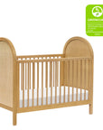 BONDI 3-IN-1 CONVERTIBLE CRIB WITH TODDER CONVERSION KIT - HONEY WITH NATURAL CANE