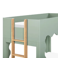 LIDO WAVE CONVERTIBLE BUNK BED - LIGHT SAGE/HONEY