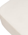 KIWI GLIDING OTTOMAN - Performance Cream Eco-Weave with Light Wood Base