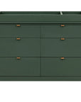 BONDI 6 DRAWER ASSEMBLED DRESSER - FOREST GREEN
