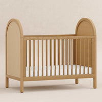 BONDI 3-IN-1 CONVERTIBLE CRIB WITH TODDER CONVERSION KIT - HONEY WITH NATURAL CANE