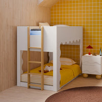 LIDO WAVE CONVERTIBLE BUNK BED - WHITE/HONEY