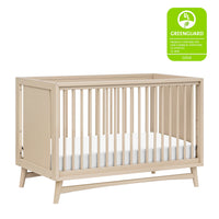 PEGGY 3 IN 1 CONVERTIBLE CRIB WITH TODDLER BED CONVERTIBLE KIT - TAUPE