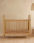 BONDI 3-IN-1 CONVERTIBLE CRIB WITH TODDER CONVERSION KIT - HONEY WITH NATURAL CANE