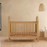 BONDI 3-IN-1 CONVERTIBLE CRIB WITH TODDER CONVERSION KIT - HONEY WITH NATURAL CANE