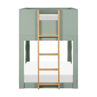 LIDO WAVE CONVERTIBLE BUNK BED - LIGHT SAGE/HONEY