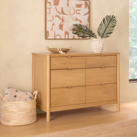 BONDI 6 DRAWER ASSEMBLED DRESSER - HONEY