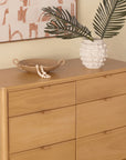 BONDI 6 DRAWER ASSEMBLED DRESSER - HONEY