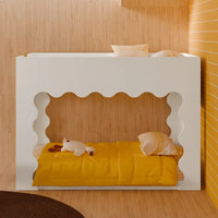 LIDO WAVE CONVERTIBLE BUNK BED - WHITE/HONEY