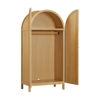 BONDI CANE ASSEMBLED ARMOIRE - HONEY