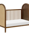 BONDI 3-IN-1 CONVERTIBLE CRIB WITH TODDER CONVERSION KIT - NATURAL WALNUT WITH NATURAL CANE