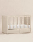 3-in-1 Convertible Storage Crib with Toddler Bed Conversion Kit - WASHED NATURAL