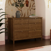 BONDI 6 DRAWER ASSEMBLED DRESSER - NATURAL WALNUT
