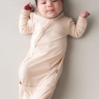 BAMBOO BUNDLER GOWN - PORCELAIN